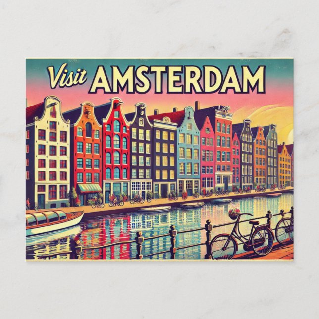 Visit Amsterdam Postcard (Front)