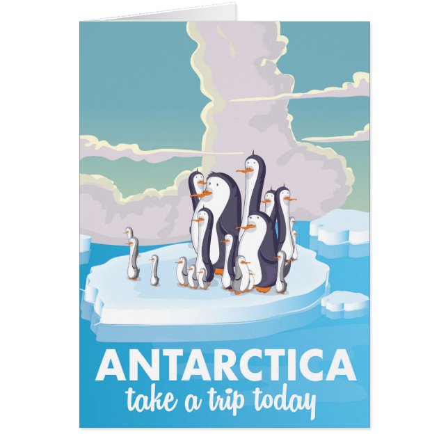 Visit Antarctica Vintage travel poster. (Front)