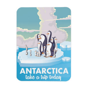 Visit Antarctica  Vintage travel poster Magnet