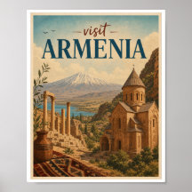 Visit Armenia Travel Vintage