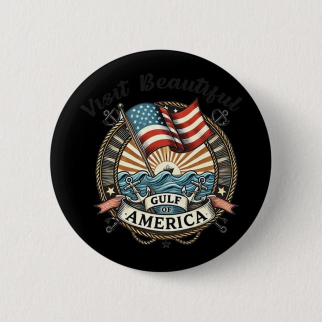 Visit Beautiful Gulf Of America  2 Inch Round Button (Front)