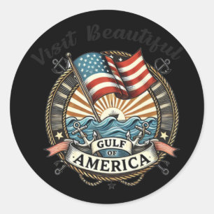 Visit Beautiful Gulf Of America Classic Round Sticker