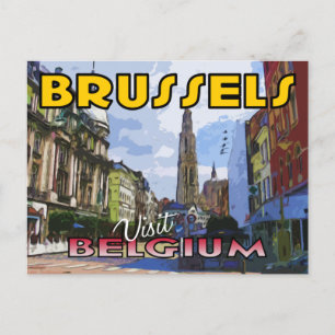 Visit Brussels, Belgium Postcard