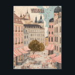 Visit Cafe's of Vienna Postcard<br><div class="desc">This travel postcard,  in digital illustration style,  is inspired by the cafe's of Vienna,  Austria.</div>
