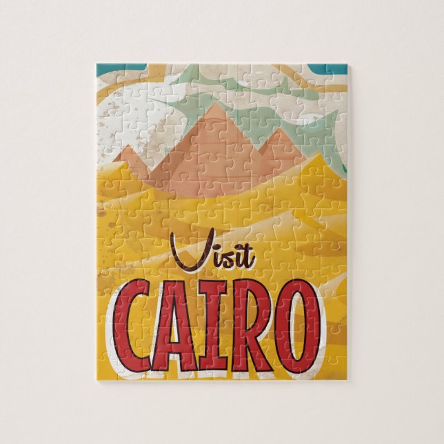 Visit Cairo Egypt vintage travel poster Jigsaw Puzzle (Vertical)