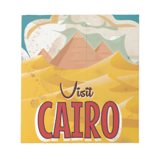 Visit Cairo Egypt vintage travel poster Notepad