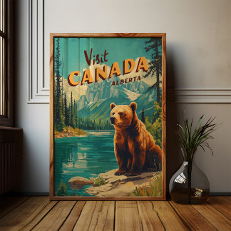 Visit Canada Alberta – Grizzly Bear Poster