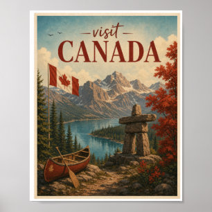 Visit Canada Travel Vintage Poster