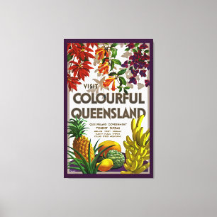 Visit Colourful Queensland - L Canvas Print