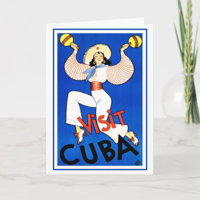 Visit Cuba Vintage Card (Front)