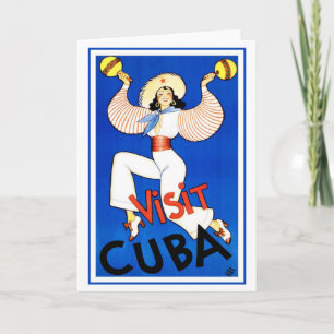 Visit Cuba Vintage Card