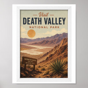 Visit Death Valley National Park Travel Vintage Poster
