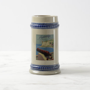 Visit El Morro Fortress, Puerto Rico, Old San Juan Beer Stein