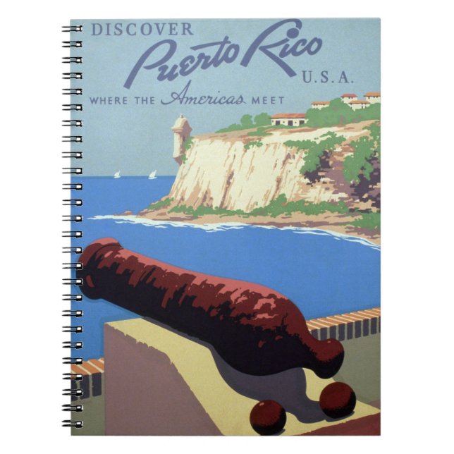 Visit El Morro Fortress, Puerto Rico, Old San Juan Notebook (Front)