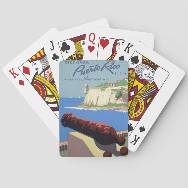 Visit El Morro Fortress, Puerto Rico, Old San Juan Playing Cards (Back)