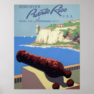 Visit El Morro Fortress, Puerto Rico, Old San Juan Poster