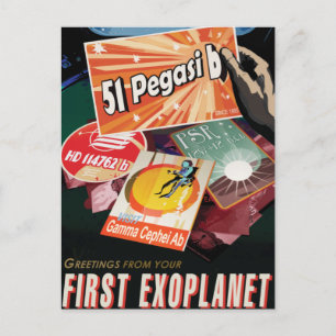 Visit First Exoplanet Found Outside Solar System  Postcard