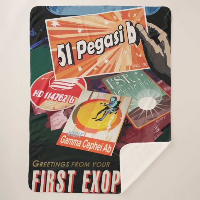 Visit First Exoplanet Found Outside Solar System  Sherpa Blanket (Front)