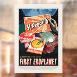 Visit First Exoplanet Found Outside Solar System Window Cling