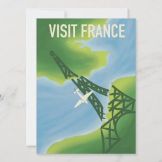 Visit France vintage style travel poster
