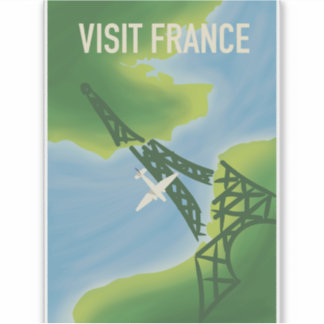 Visit France vintage style travel poster