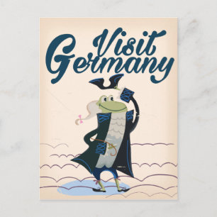 Visit Germany Vintage travel poster Postcard