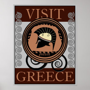 Visit Greece Home/ Office Decor (12.5"x16")