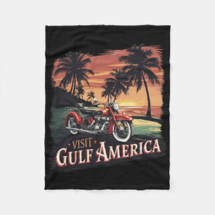 Visit Gulf America Gulf Of Mexico Fleece Blanket