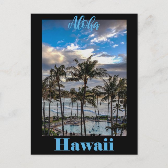 Visit Hawaii - Vintage travel Postcard (Front)