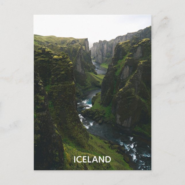 visit Iceland Travel Adventure Tourism Postcard (Front)