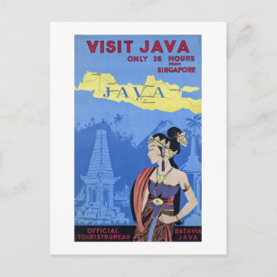 Visit Java Postcard