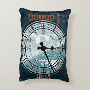 Visit London Victorian travel poster Decorative Pillow