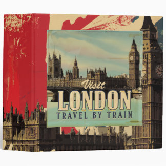 Visit London vintage poster Binder