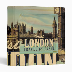 Visit London vintage poster Binder