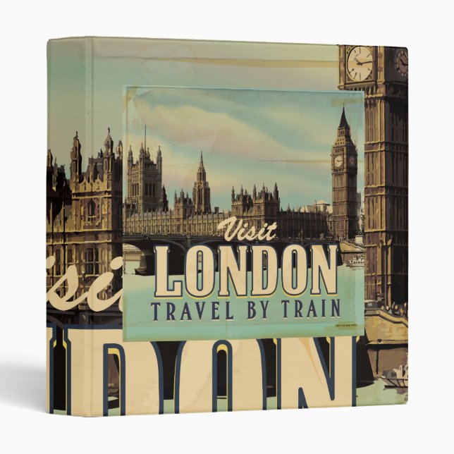Visit London vintage poster Binder (Front/Spine)