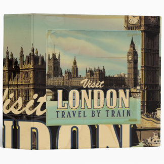 Visit London vintage poster Binder