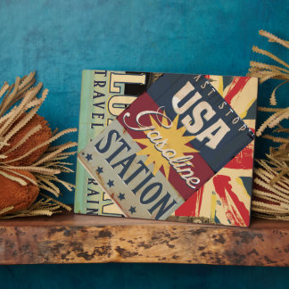 Visit London vintage poster Plaque