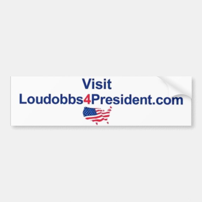 Visit LouDobbs4President.com Bumper Sticker (Front)