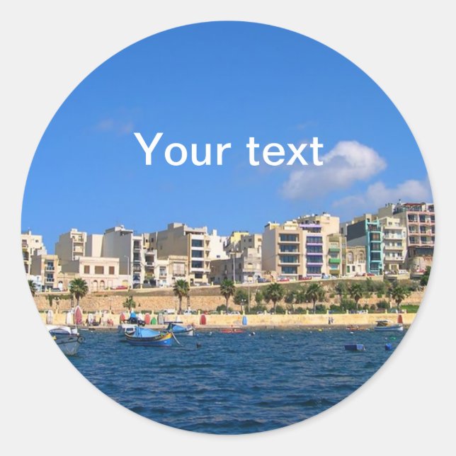 Visit Malta Classic Round Sticker (Front)
