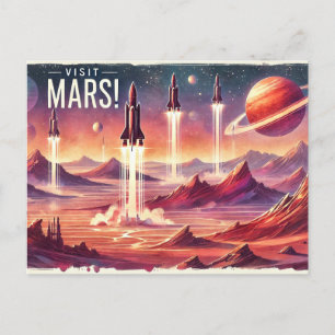 Visit Mars! Postcard