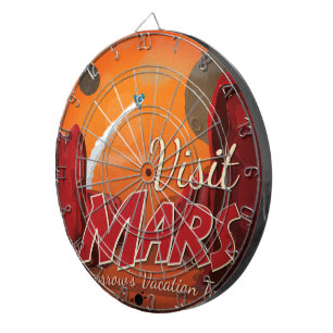 Visit Mars Vintage Poster Dartboard