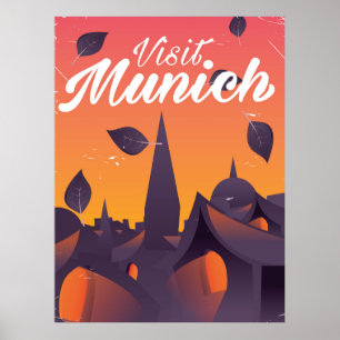 Visit Munich Germany travel poster