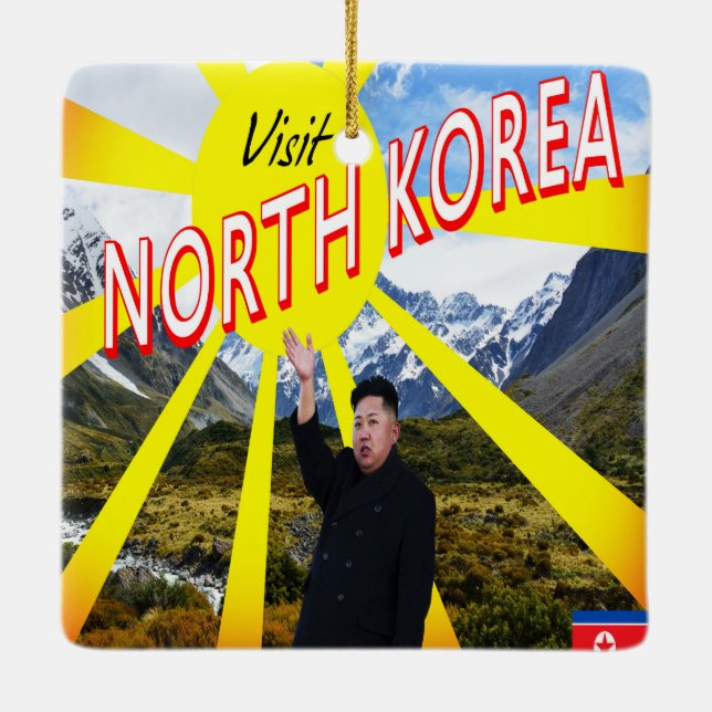 Visit North Korea Ceramic Ornament (Back)
