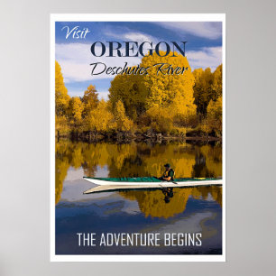 Visit Oregon, Deschutes River, Poster
