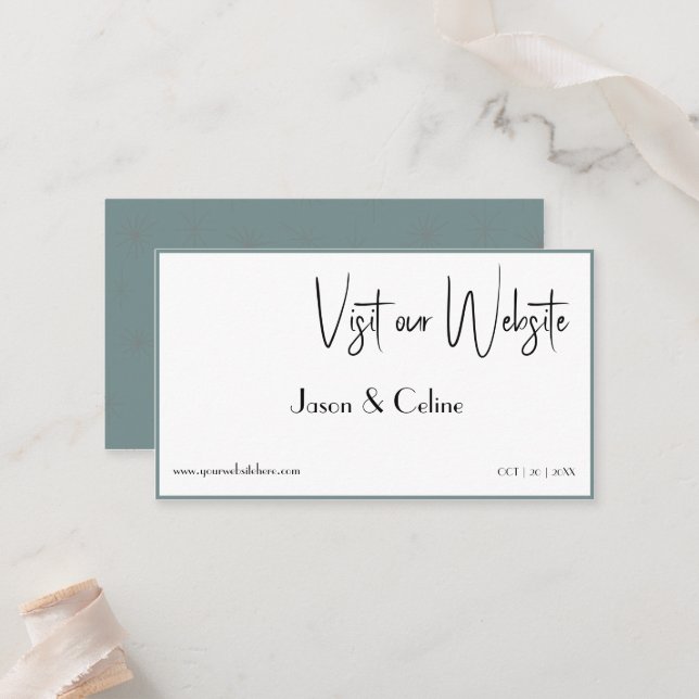 Visit our Website Wedding Card (Front/Back In Situ)