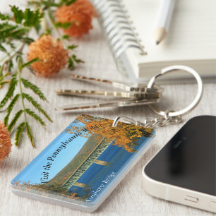 Visit PA Wilds Picturesque Souvenir Casey Bridge Keychain