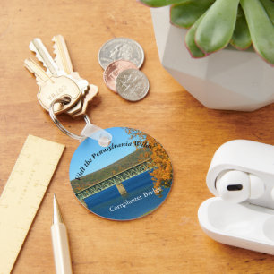 Visit PA Wilds Picturesque Souvenir Casey Bridge Keychain
