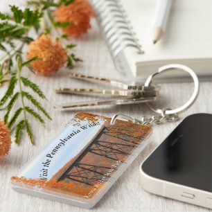 Visit PA Wilds Picturesque Souvenir Kinzua Bridge Keychain