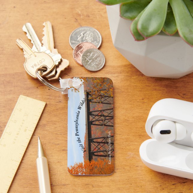 Visit PA Wilds Picturesque Souvenir Kinzua Bridge Keychain (Desk)