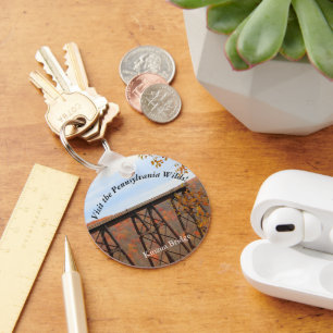 Visit PA Wilds Picturesque Souvenir Kinzua Bridge Keychain